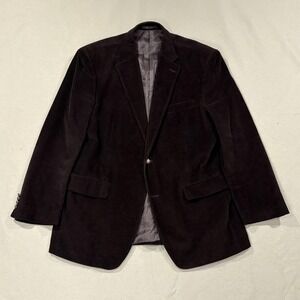 Lauren Ralph Lauren Blazer Mens 42‎ Brown Corduroy Collared Lined Pockets